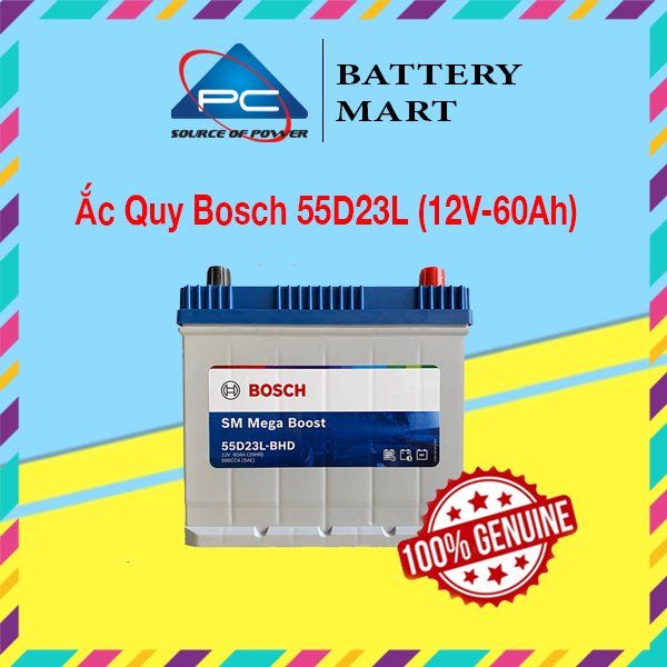 Ắc Quy BOSCH 55D23L/R 12V-60AH - ảnh 2