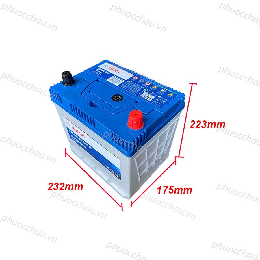 Ắc Quy BOSCH 55D23L/R 12V-60AH - ảnh 3