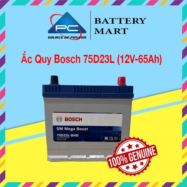 Ắc Quy BOSCH 75D23L-BHD 12V-65AH - ảnh 2