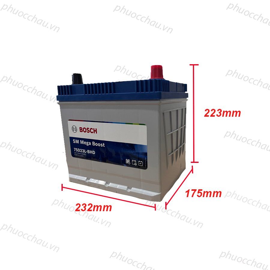Ắc Quy BOSCH 75D23L-BHD 12V-65AH - ảnh 3