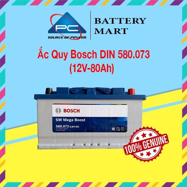 Ắc Quy BOSCH DIN 580.073 12V-80AH - ảnh 2
