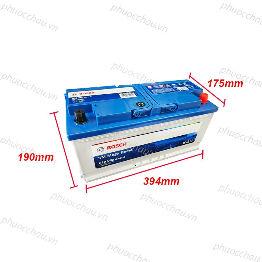 Ắc Quy BOSCH DIN 610.092 12V-110AH - ảnh 3