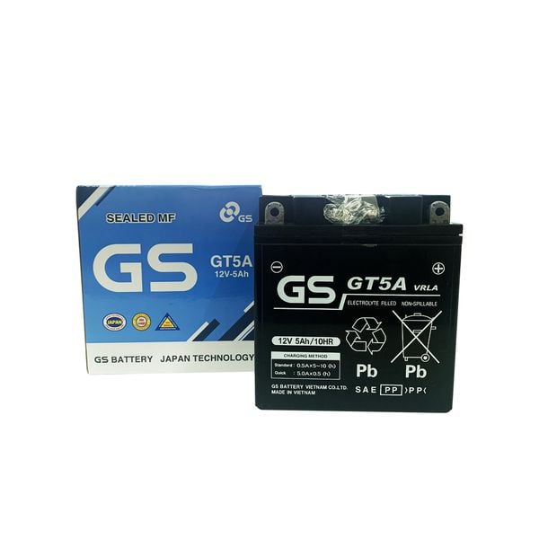 ẮC QUY GS GT5A 12V-5AH, 12V-5AH