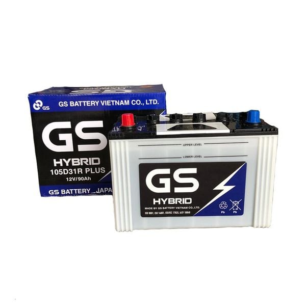 ẮC QUY GS HYBRID 105D31R, 12V-90AH