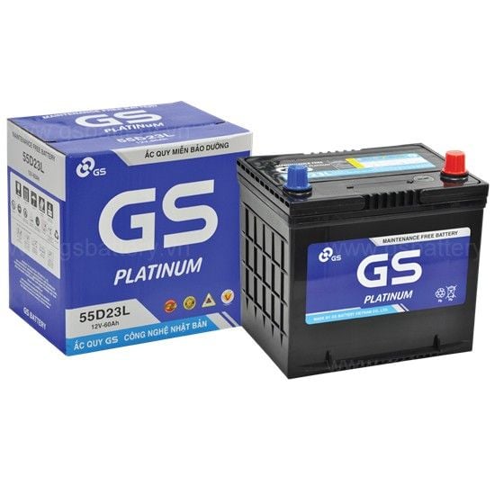 ẮC QUY GS MF 55D23L, 12V-60AH