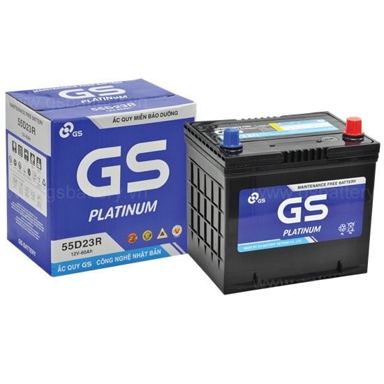 ẮC QUY GS MF 55D23R, 12V-60AH