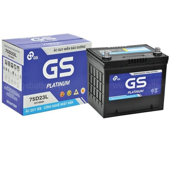 ẮC QUY GS MF 75D23L, 12V-65AH