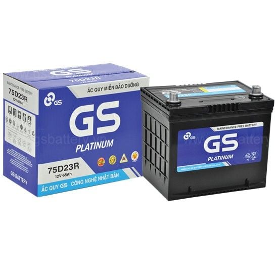 ẮC QUY GS MF 75D23R, 12V-65AH