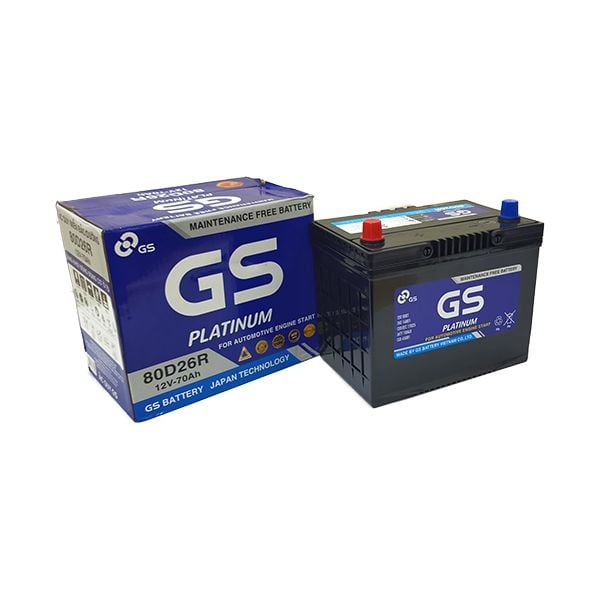 ẮC QUY GS MF 80D26R, 12V-70AH