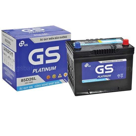 ẮC QUY GS MF 85D26L, 12V-75AH