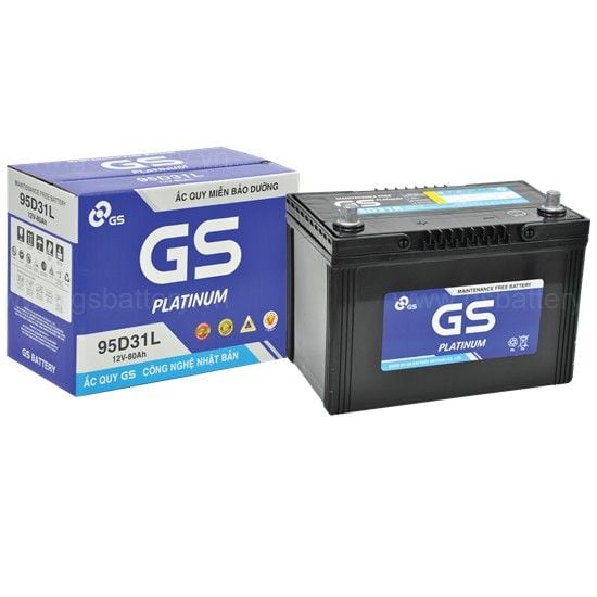 ẮC QUY GS MF 95D31L, 12V-80AH