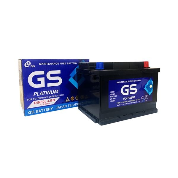 ẮC QUY GS MF DIN60L-LBN, 12V-60AH
