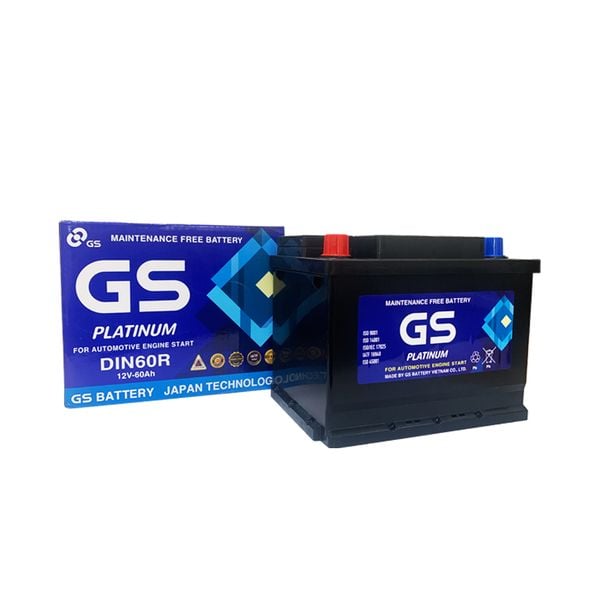 ẮC QUY GS MF DIN60R, 12V-60AH
