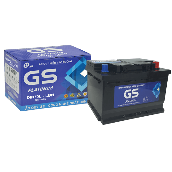 ẮC QUY GS MF DIN70L-LBN, 12V-70AH