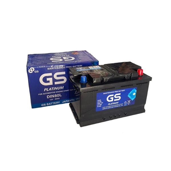 ẮC QUY GS MF DIN80L, 12V-80AH