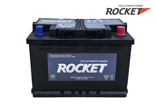 ẮC QUY ROCKET, START STOP AGM L3, 12V-70AH