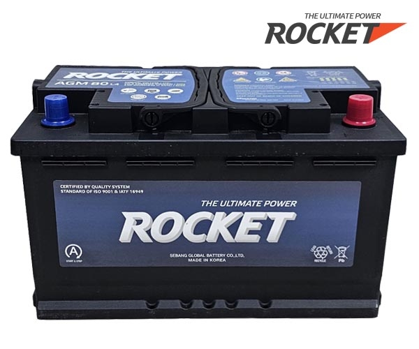 ẮC QUY ROCKET START STOP AGM L4, 12V-80AH