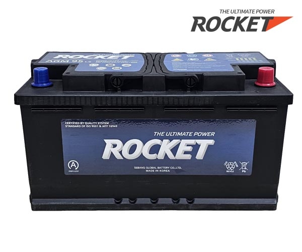 ẮC QUY ROCKET, START STOP, AGM L5, 12V-95AH