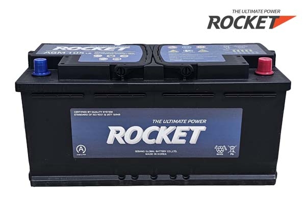 ẮC QUY START STOP, ROCKET AGM L6, 12V-105AH